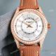 GS Factory Replica Patek Philippe Calatrava Watch Rose Gold Brown Strap diamond bezel_th.jpg